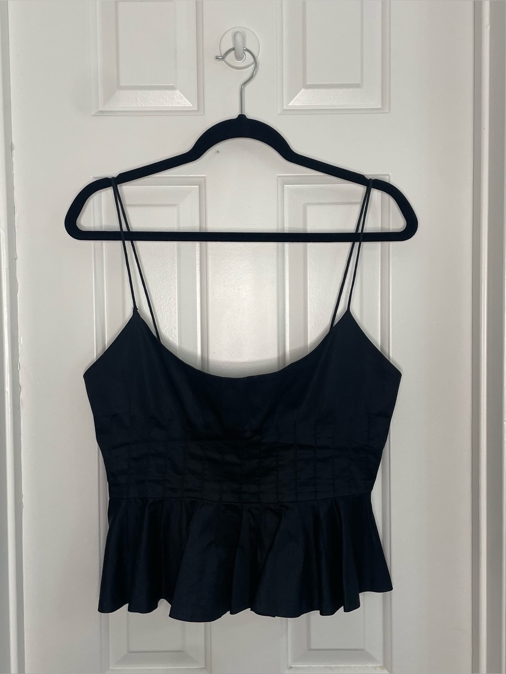 Hunter Bell Celia Pleated Peplum Top Size 6 - Picture 2 of 13